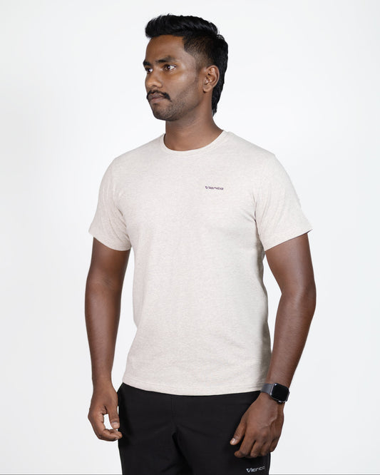 Mens Short Sleeve Beige