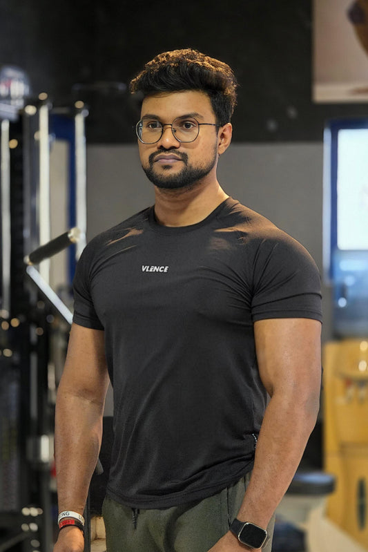 Mens Short Sleeve Top - Black