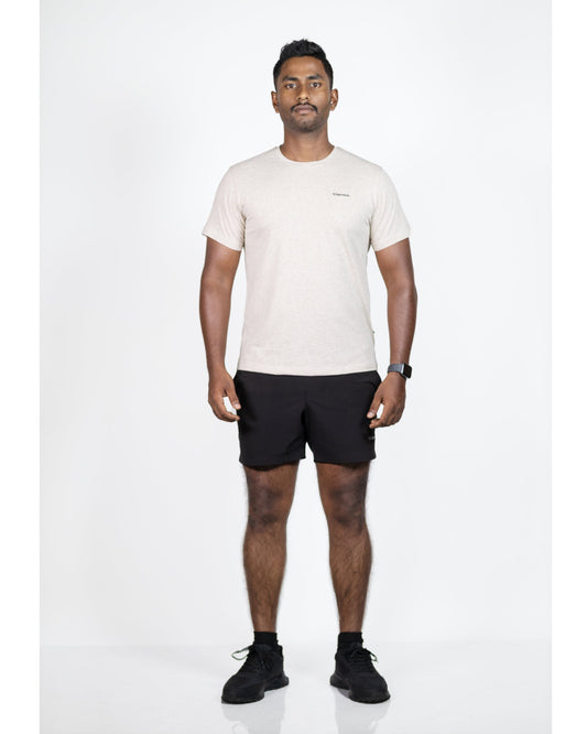 Mens Short Sleeve Beige
